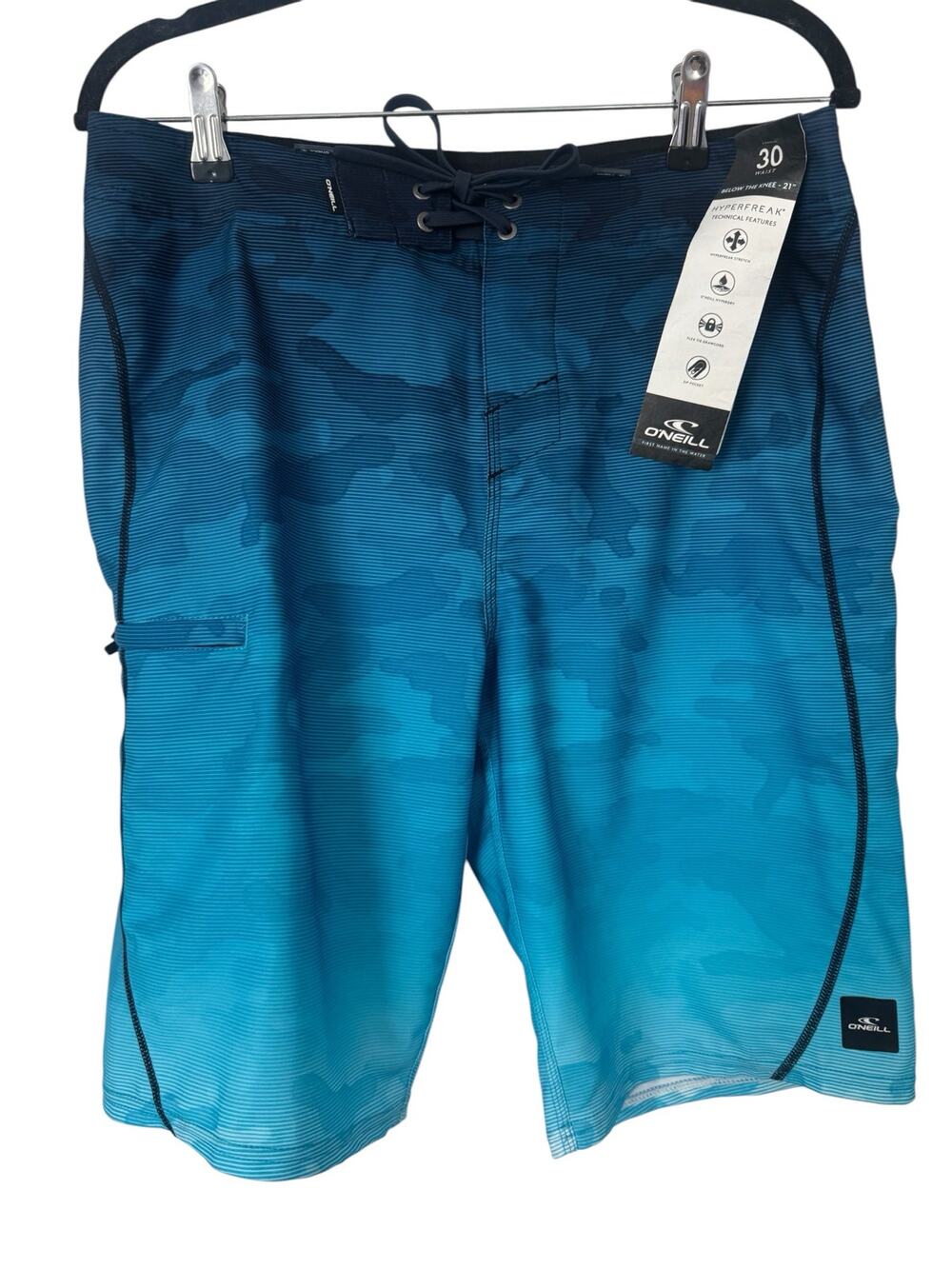 NWT O'neill Hyperfreak Heat S-Seam Fade 21" Boardshort Size 30